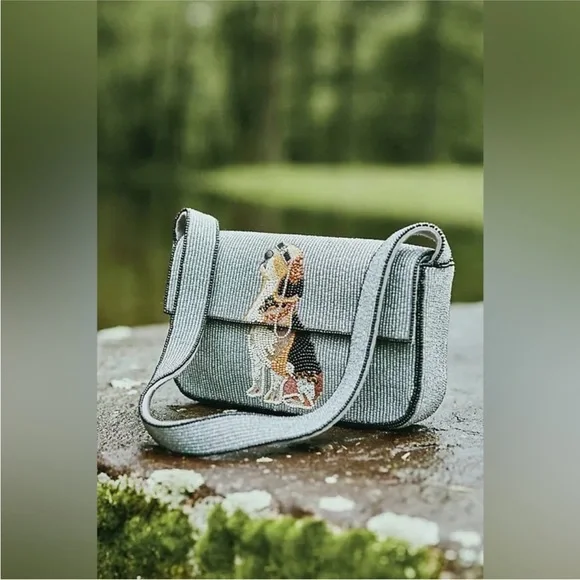 Anthropologie The Fiona Beaded Bag: Animal Edition Beagle - Picture 2 of 9
